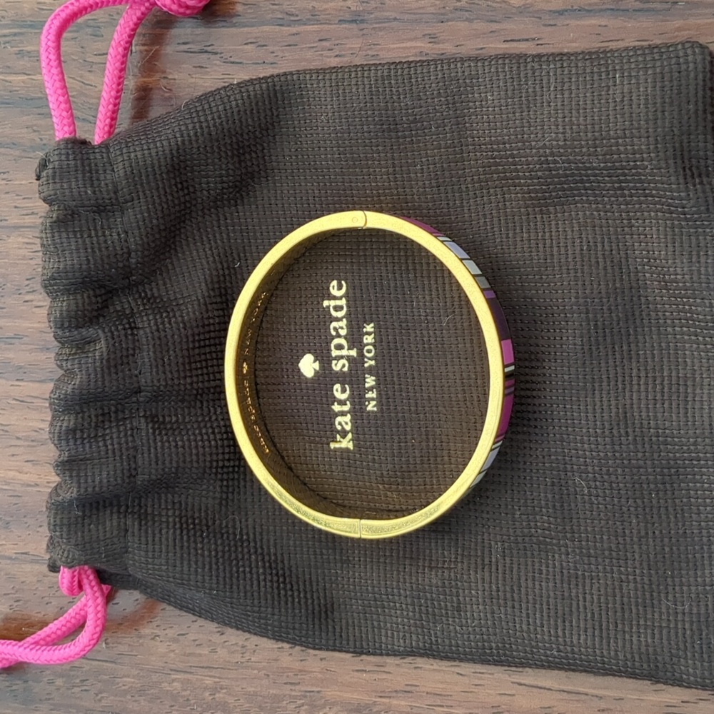 Kate Spade gold and pink color bangle